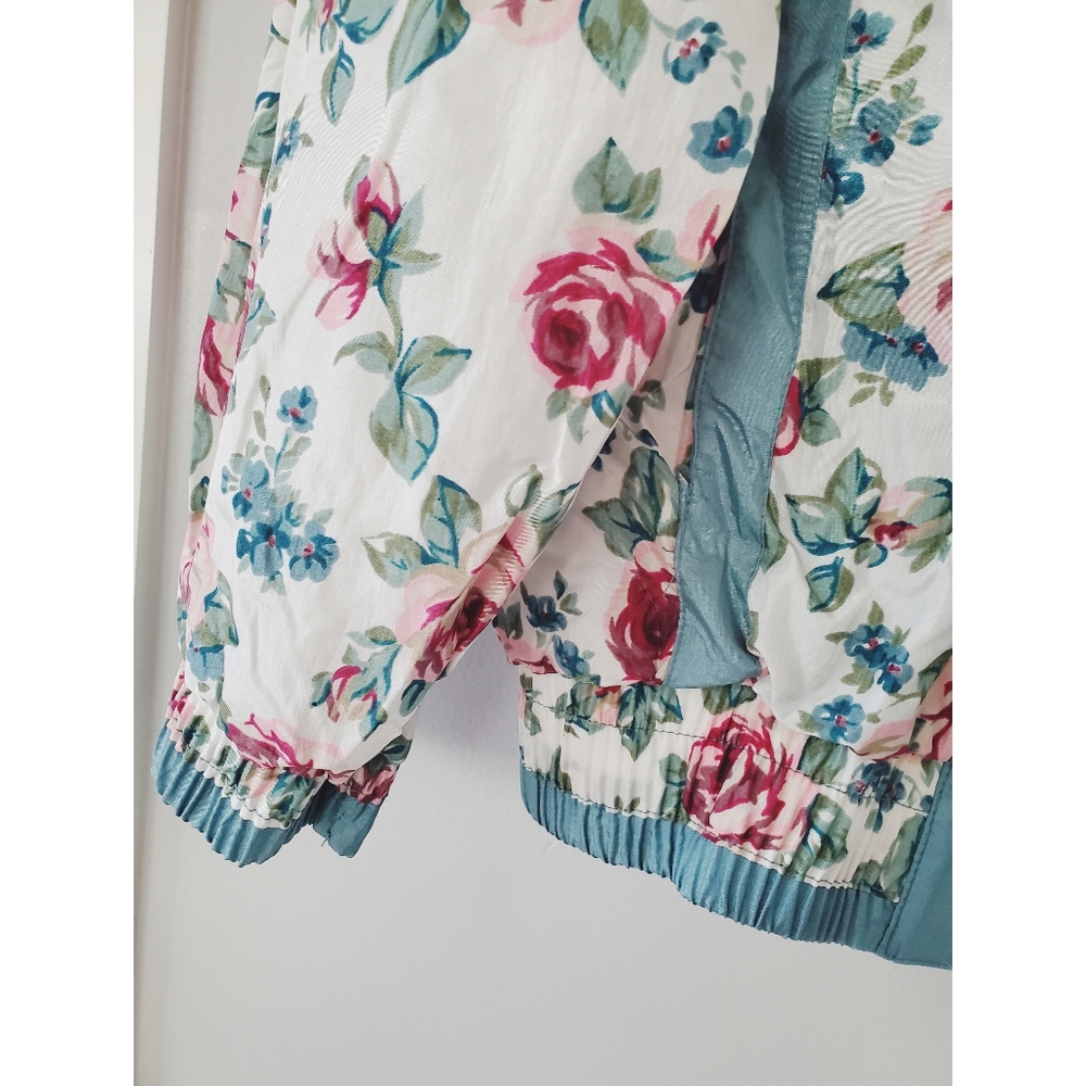 Vintage Westbound Petites Floral Windbreaker Large - Picture 4 of 10